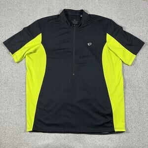 Pearl Izumi Jersey Men XL 1/2 Zip Cycling Pockets Select Performance Hi Viz Neon